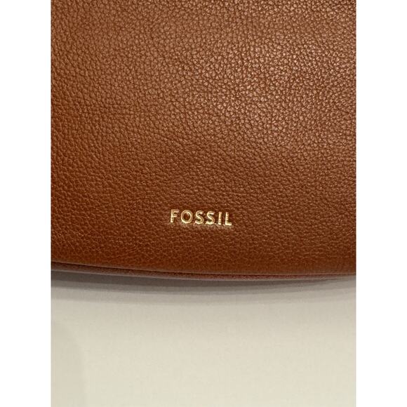Fossil Skylar Crossbody Bag Brandy Brown Leather New NWT - Picture 2 of 10